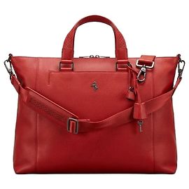 Autre Marque Ferrari rote Leder-Reisetasche Rot