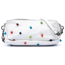 Bolsa transversal Bottega Veneta em couro de bezerro granulado branco Branco