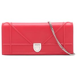 Cartera Diorama Croisiere en piel de becerro granulado rojo Dior Roja