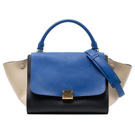 Céline Borsa Trapeze Celine in pelle tricolore nera Small Nero