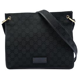 Borsa a tracolla Gucci in tela GG nera Nero