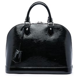 Louis Vuitton Alma PM em couro Epi preto elétrico Preto