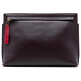 Pochette LOEWE de piel bicolor roja con Anagram T Roja Otro