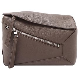 LOEWE Brown Small Calfskin Puzzle Bumbag Brown