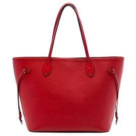 Louis Vuitton Red Epi Neverfull MM Red