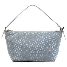 Céline Celine Blue C Macadam Canvas Handtasche Blau Hellblau
