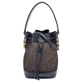 Fendi Borsa a secchiello Mini Zucca Mesh Mon Tresor marrone Marrone