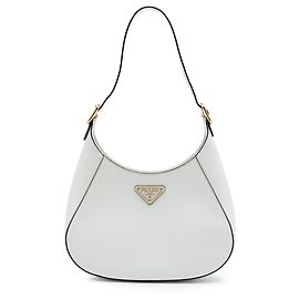 Prada White Medium Calfskin Cleo Shoulder Bag White