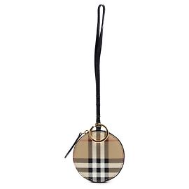 Burberry Beige House Check Leather Coin Pouch Beige