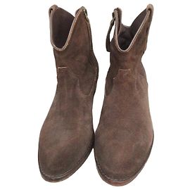 Bottines Jigsaw en daim marron Marron