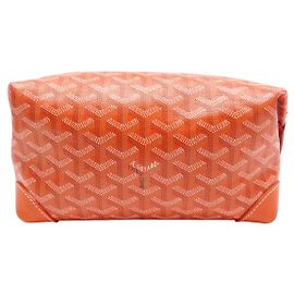 NEUES GOYARD BOEING 25 WASCHTÄSCHCHEN AUS ORANGEM CANVAS Orange