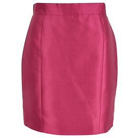 Mini saia lápis Dolce & Gabbana em seda rosa Rosa