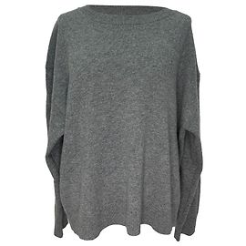 Nili Lotan Nebelo Strickpullover aus grauem Kaschmir Grau