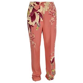 Calças Etro com estampa floral em viscose rosa Rosa