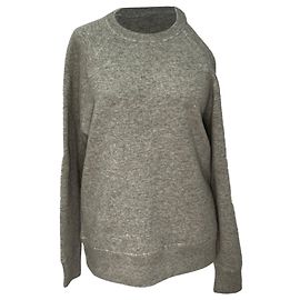 Sweatshirt Michael Kors Collection com recorte assimétrico em algodão cinza Cinza