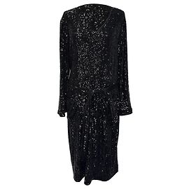 Robe longue à sequins Diane von Furstenberg en polyamide noir Noir