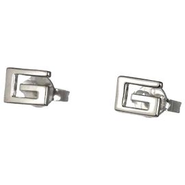 Orecchini Gucci Logo G Oro Bianco 18K Argento