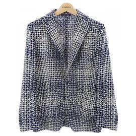 Autre Marque THE GIGI Check Wool Jacket Blue