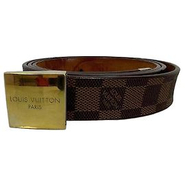 Cintura Louis Vuitton Damier Ebene Marrone