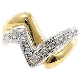 Autre Marque Anel de banda em platina PT850 e ouro amarelo 18K Dourado Outro