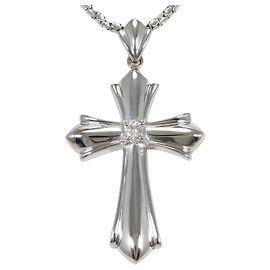 Autre Marque Colar de ouro branco 18K e diamantes Dourado