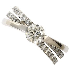 Autre Marque 18K Weißgold-Ring mit Diamant Golden