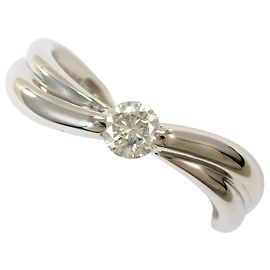 Autre Marque PT1000 Platinum Band Ring with Diamond Other