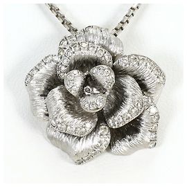 Autre Marque Colar de ouro branco 18K e diamantes Dourado