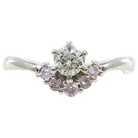 Autre Marque Platin- und Diamantring Pink Andere