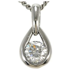 Autre Marque Platinanhänger-Halskette mit Diamant Andere