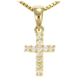 Autre Marque Collier en or jaune 18K avec diamant Doré