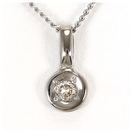 Autre Marque Collier en or blanc 14K K14 avec diamant Doré