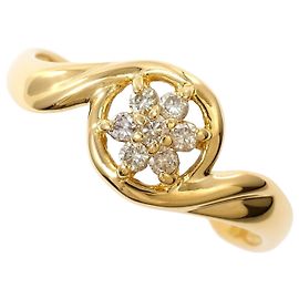 Autre Marque 18K Gelbgold-Ring mit Diamant Golden