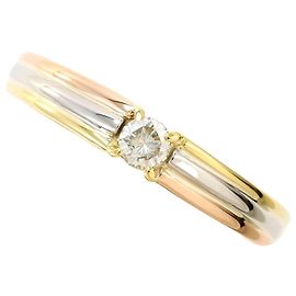 Autre Marque Elegante anillo de banda de diamante multi-metal Dorado Otro