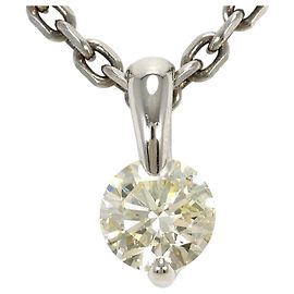 Autre Marque Platinum Diamond Necklace with Yellow Diamond Other Yellow