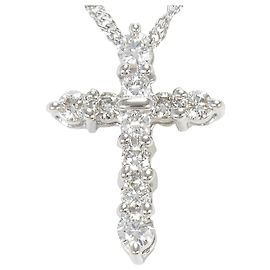 Autre Marque Collier en or blanc 18K et diamants Doré