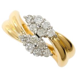 Autre Marque PT900 Platinum and 18K Yellow Gold Band Ring Golden Other
