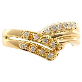 Autre Marque 18K Gelbgold-Ring mit Diamant Golden