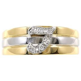 Autre Marque Ring aus PT900-Platin und 18K Gelbgold Golden Andere