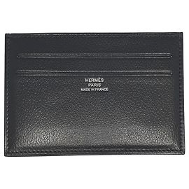 Hermès Tarjetero Citizen Twill Piel Negro Negro Beige