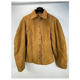 ROTATE Camicia in scamosciato Marrone
