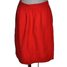 Falda Miu Miu Roja de Viscosa Roja