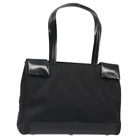 Borsa PRADA in nylon nero argento Auth ka4784A Nero Argento