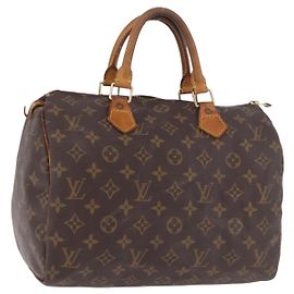 LOUIS VUITTON Bolsa Monogram Speedy 30 M41526 LV Auth 186894 Monograma