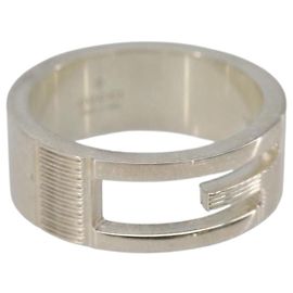 GUCCI Branded G Ring Ag925 Silver Auth SW2378V Silvery