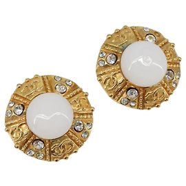 Orecchini CHANEL metallo Gold Tone CC Auth 180937 Altro