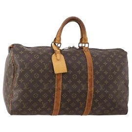 LOUIS VUITTON Sac Boston Monogram Keepall 50 M41426 LV Auth 185731 Monogramme
