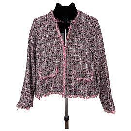 Giacca in Tweed Marella Rosa Multicolore Nero Rosa Bianco Altro