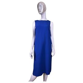 Maison Martin Margiela Maison Margiela Blue Viscose Blend Midi Dress Blue