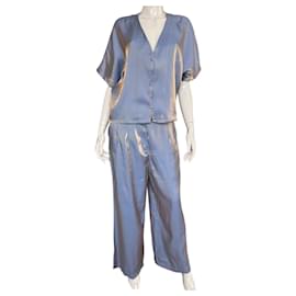 Autre Marque Denim Hunter Blue Two-Piece Suit Set Blue